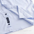 Popular camisa de algodão formal de manga longa masculina
